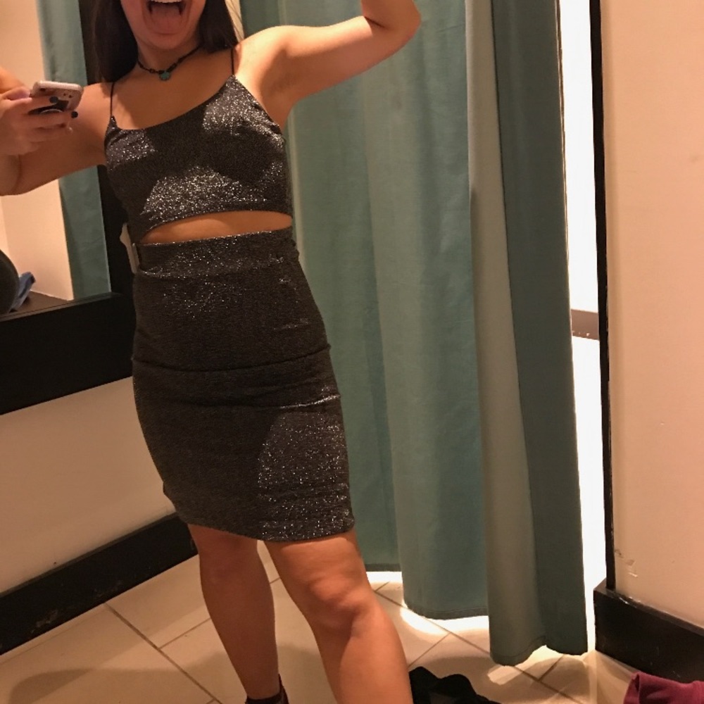 Sparkly two piece set worn 1x